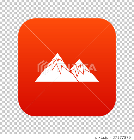 Swiss alps icon digital red Swiss alps icon digital red 37377879