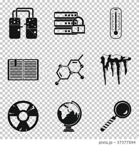 Physical icons set, simple style - Stock Illustration [37377894] - PIXTA
