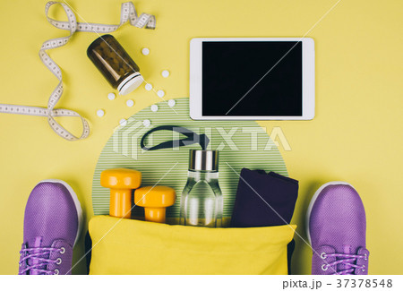 Fitness abstract healthy lifestyle concept. 37378548