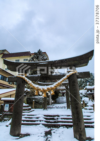 雲仙　温泉神社の雪景色 37378706