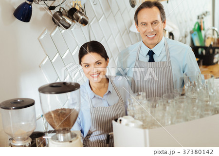 Qualified reliable colleagues standing in the 37380142