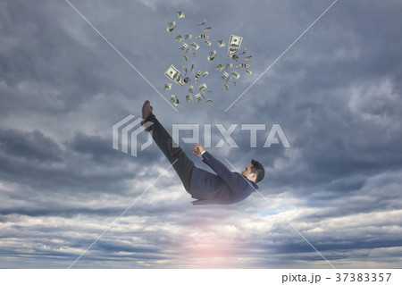 sad asian businessman falling down sad asian businessman falling down 37383357