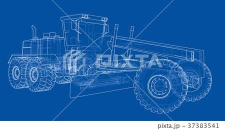 Road grader. Vector Road grader. Vector 37383541