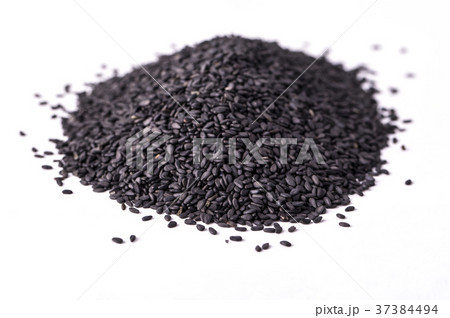 black rice isolated on a white background. 37384494