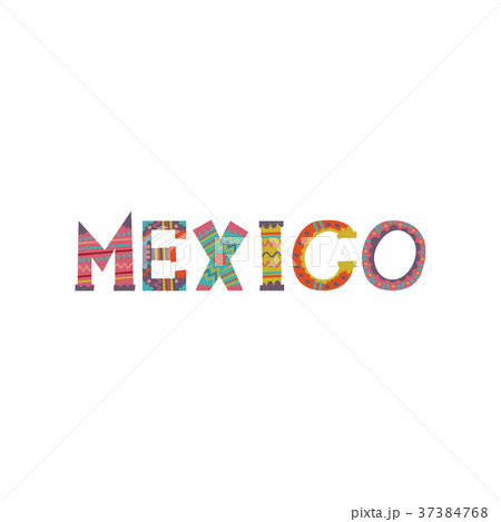 Mexico word, colorful template design for magazine Mexico word, colorful template design for magazine 37384768