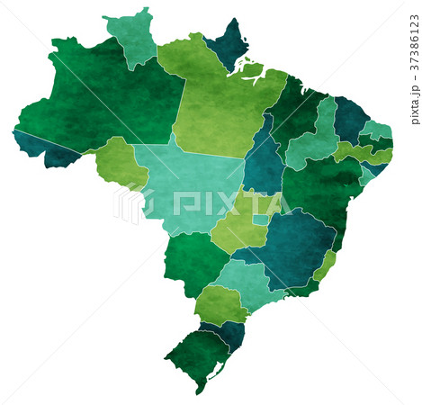 ブラジル 地図 国 アイコン のイラスト素材