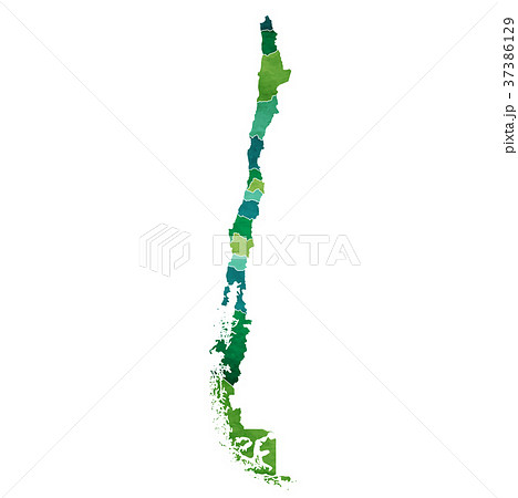 チリ 地図 国 アイコン のイラスト素材