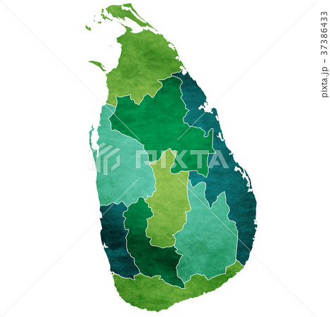 スリランカ 地図 国 アイコン のイラスト素材