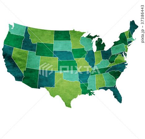 アメリカ 地図 国 アイコン のイラスト素材 37386443 Pixta