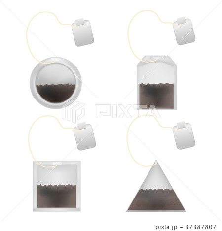 Realistic Detailed 3d Tea Bag Set. Vector 37387807