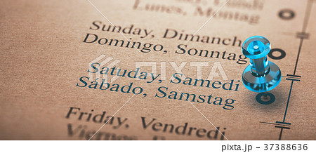Event Calendar, Day of the Week, Saturday 37388636