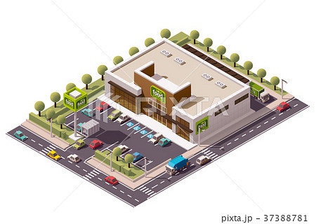 Vector isometric supermarket 37388781