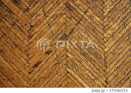 Shabby and scratched parquet in old soviet Shabby and scratched parquet in old soviet 37390253