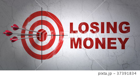 Currency concept: target and Losing Money on wall 37391834