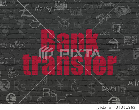 Money concept: Bank Transfer on wall background 37391865