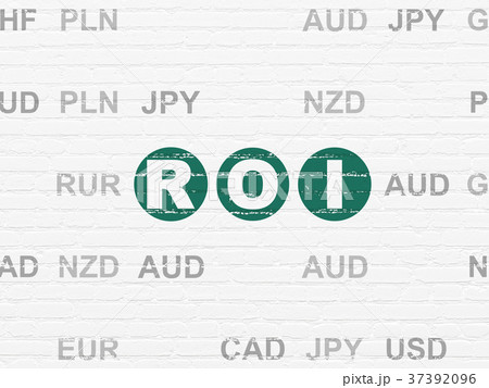 Business concept: ROI on wall background Business concept: ROI on wall background 37392096