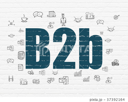 Finance concept: B2b on wall background Finance concept: B2b on wall background 37392164