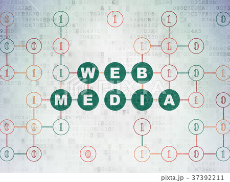 Web design concept: Web Media on Digital Data Web design concept: Web Media on Digital Data 37392211