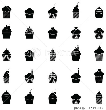 Cupcake Icon Setのイラスト素材