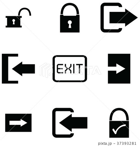 exit icon set exit icon set 37393281