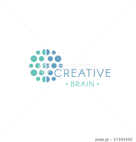 Circles, abstract logo. Creative brain vector 37393492