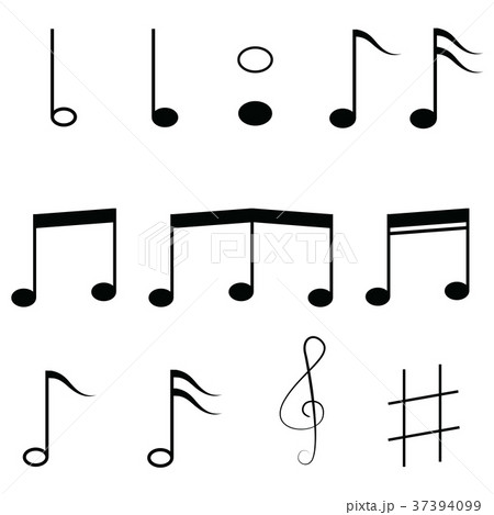 Music notes. Vector illustration. 37394099