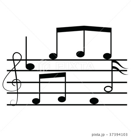 Music notes. Vector illustration. 37394103