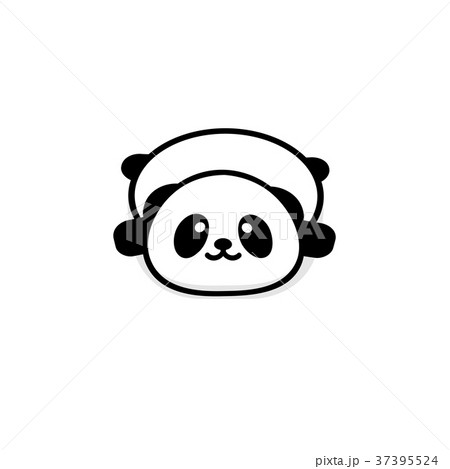 Cute Stout Panda rest lying down vector 37395524