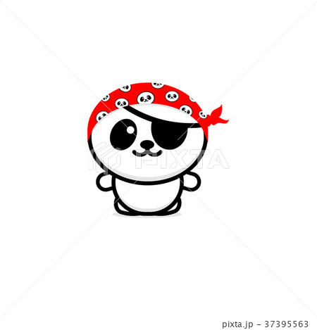 Cute Panda Pirate with a kerchief on her head Cute Panda Pirate with a kerchief on her head 37395563