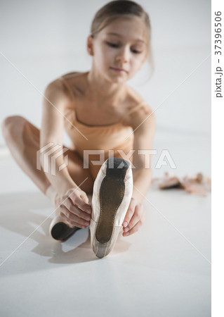 Beautiful little ballerina in blue dress for 37396506