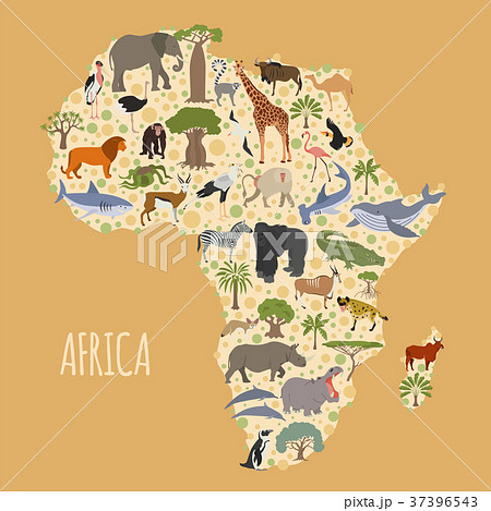 Flat Africa flora and fauna map constructor Flat Africa flora and fauna map constructor 37396543