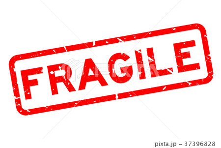 Grunge red fragile word square rubber seal stamp Grunge red fragile word square rubber seal stamp 37396828
