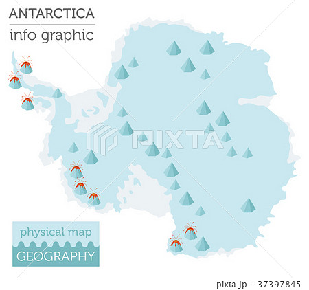 Antarctica physical map elements 37397845