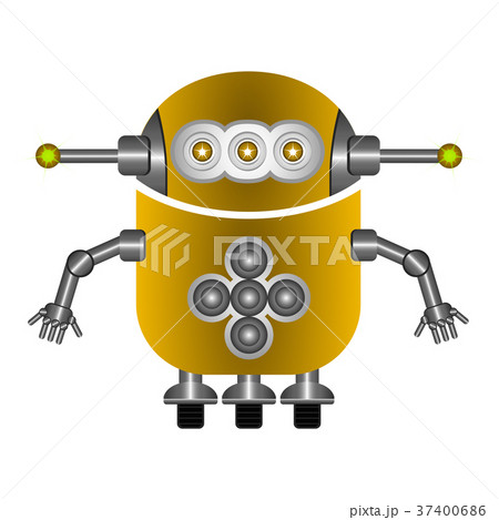Isolated cute robot Isolated cute robot 37400686