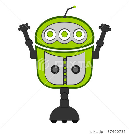 Isolated cute robot Isolated cute robot 37400735