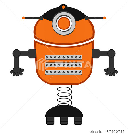 Isolated cute robot Isolated cute robot 37400755