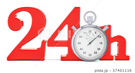 24 hrs. fast delivery concept, 3D rendering 37401116