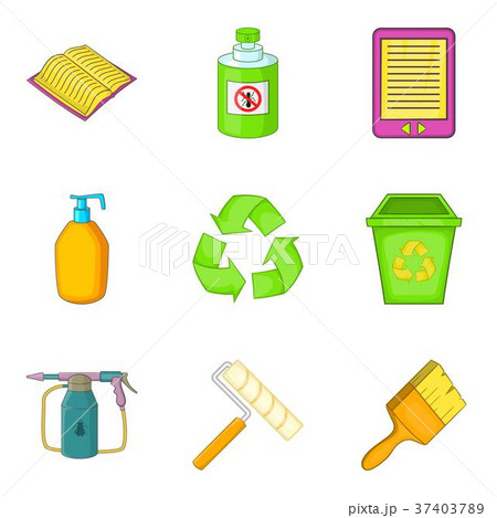 Decompose icons set, cartoon style 37403789