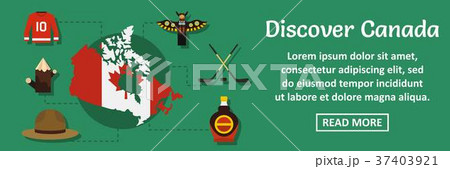 Discover Canada banner horizontal concept Discover Canada banner horizontal concept 37403921