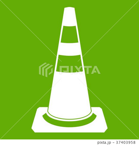 Traffic cone icon green Traffic cone icon green 37403958