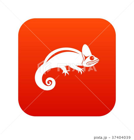 Chameleon icon digital red 37404039