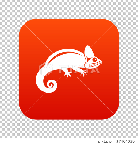 Chameleon icon digital red 37404039