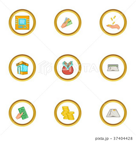 Finance icons set, cartoon style Finance icons set, cartoon style 37404428