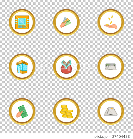 Finance icons set, cartoon style 37404428
