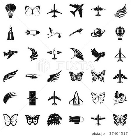 Rocket icons set, simle style 37404517