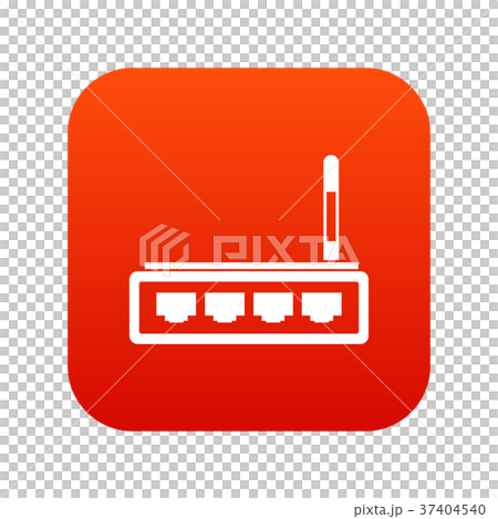 Router icon digital red Router icon digital red 37404540