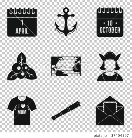 Era icons set, simple style - Stock Illustration [37404597] - PIXTA
