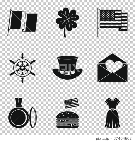 Miscellany icons set, simple style 37404662