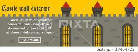 Castle wall exterior banner horizontal concept Castle wall exterior banner horizontal concept 37404725