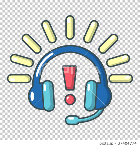 Headphones icon, cartoon style 37404774